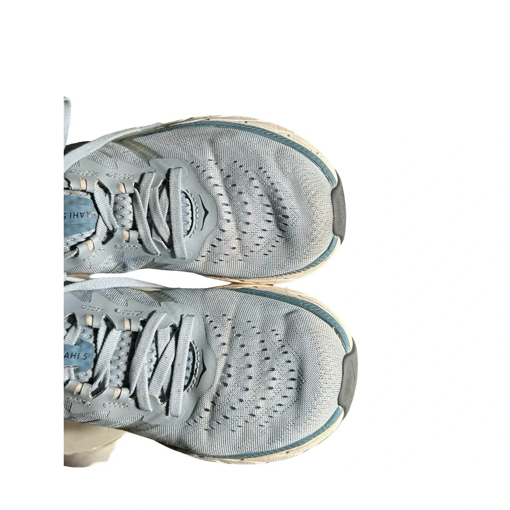 Hoka Arahi 5 Blue Tan Stability Running Shoes Womens 9.5B 1115012-BFLG